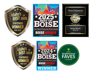 Thrive-Chiropractic-Best-of-Boise-Weekly-2025-2024-Awards-Nextdoor-app-Idahos-best-statewide-winner-Best-of-Business-Rate-Award-chiropractor-Boise-Bench-customer-satisfaction