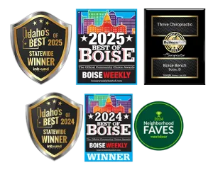 Thrive-Chiropractic-Best-of-Boise-Weekly-2025-2024-Awards-Nextdoor-app-Idahos-best-statewide-winner-Best-of-Business-Rate-Award-chiropractor-Boise-Bench-customer-satisfaction